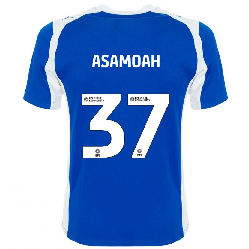 Danxen Hombre Camiseta Maleace Asamoah #37 Azul Blanco 1ª Equipación 2025/26 La Camisa México