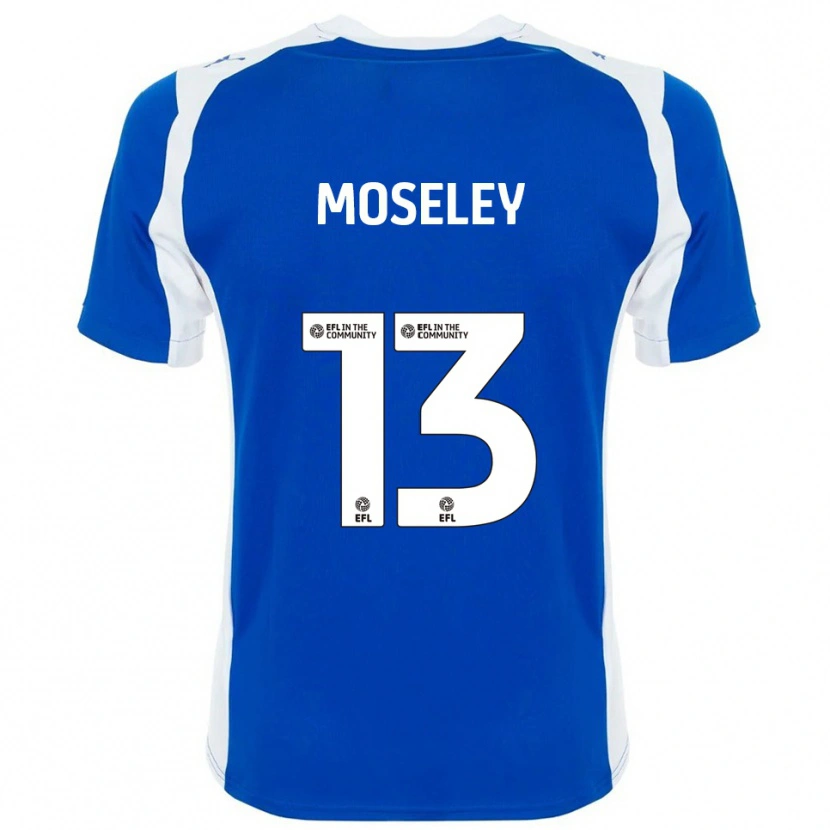 Danxen Hombre Camiseta Faye Moseley #13 Azul Blanco 1ª Equipación 2025/26 La Camisa México