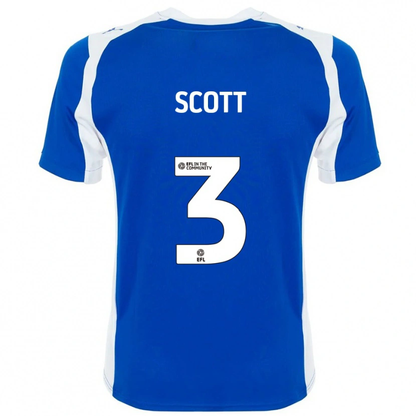 Danxen Hombre Camiseta Holly Scott #3 Azul Blanco 1ª Equipación 2025/26 La Camisa México