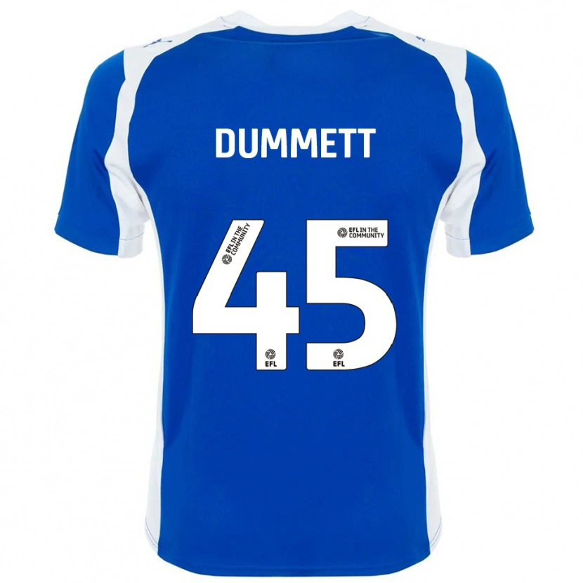 Danxen Hombre Camiseta Paul Dummett #45 Azul Blanco 1ª Equipación 2025/26 La Camisa México