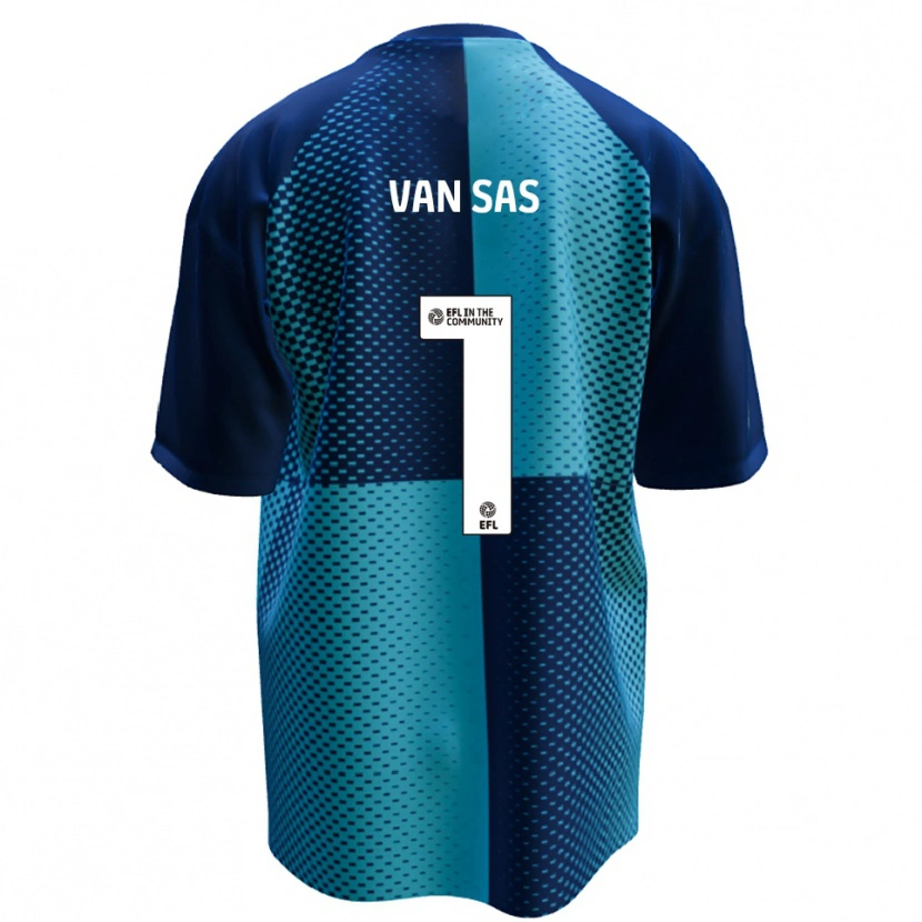 Danxen Hombre Camiseta Mikki Van Sas #1 Azul Celeste 1ª Equipación 2025/26 La Camisa México