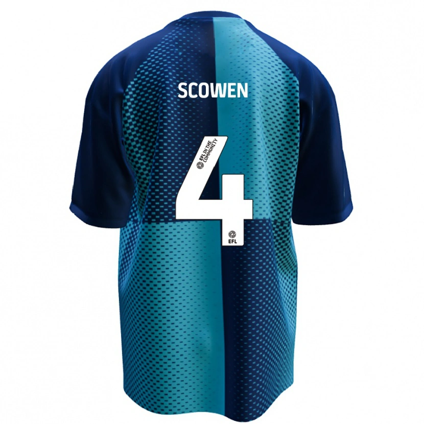Danxen Hombre Camiseta Josh Scowen #4 Azul Celeste 1ª Equipación 2025/26 La Camisa México