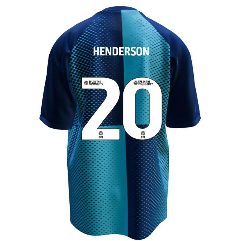 Danxen Hombre Camiseta Ewan Henderson #20 Azul Celeste 1ª Equipación 2025/26 La Camisa México
