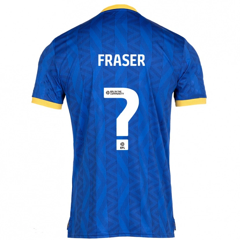 Danxen Hombre Camiseta Finlay Fraser #0 Azul Marino Amarillo 1ª Equipación 2025/26 La Camisa México
