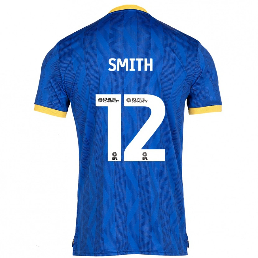Danxen Hombre Camiseta Alistair Smith #12 Azul Marino Amarillo 1ª Equipación 2025/26 La Camisa México