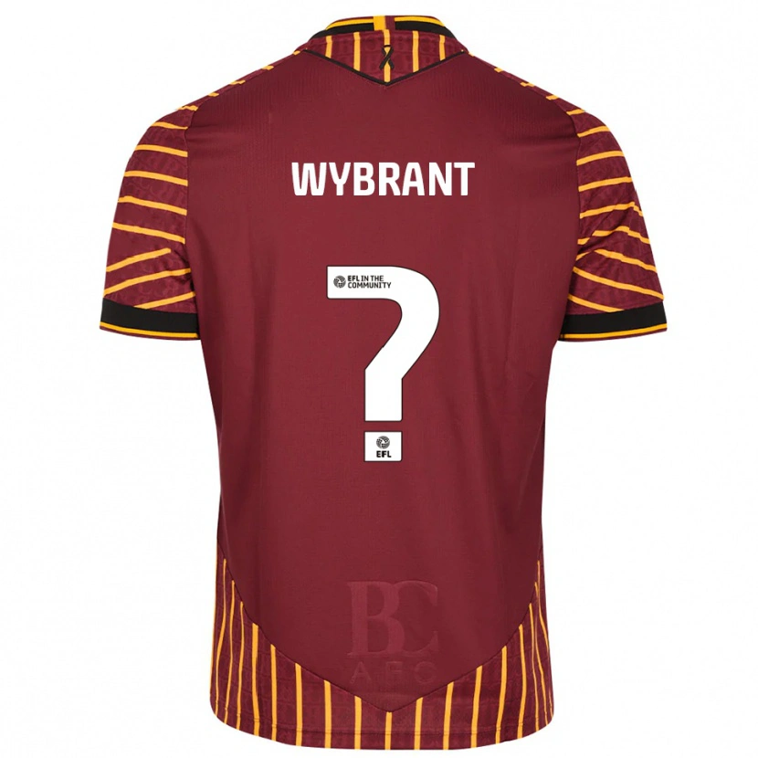 Danxen Hombre Camiseta Maisie Wybrant #0 Naranja Borgoña 1ª Equipación 2025/26 La Camisa México