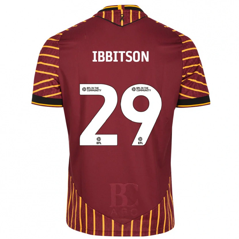 Danxen Hombre Camiseta Harry Ibbitson #29 Naranja Borgoña 1ª Equipación 2025/26 La Camisa México