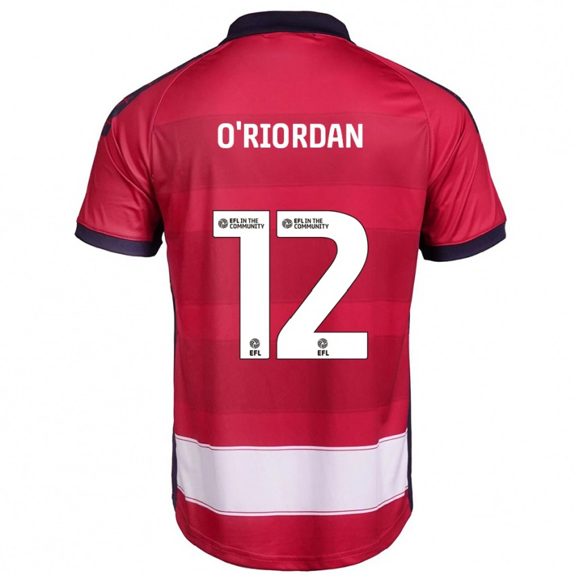 Danxen Hombre Camiseta Connor O'riordan #12 Rojo Blanco 1ª Equipación 2025/26 La Camisa México
