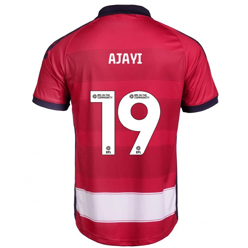 Danxen Hombre Camiseta Damola Ajayi #19 Rojo Blanco 1ª Equipación 2025/26 La Camisa México