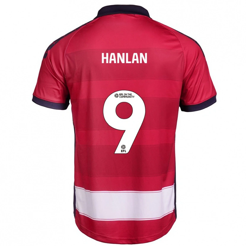 Danxen Hombre Camiseta Brandon Hanlan #9 Rojo Blanco 1ª Equipación 2025/26 La Camisa México