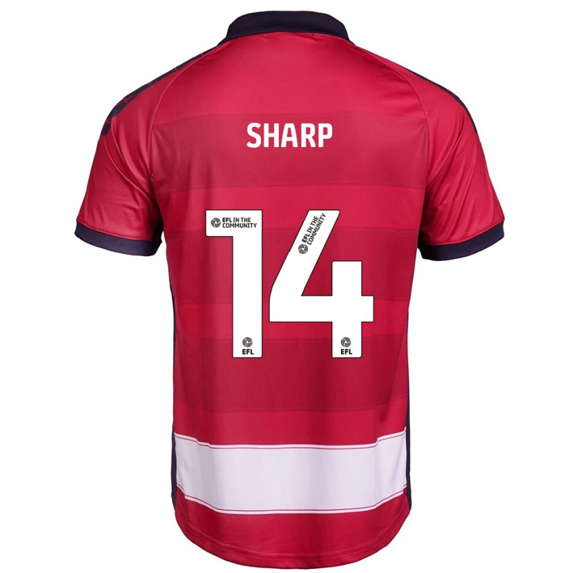 Danxen Hombre Camiseta Billy Sharp #14 Rojo Blanco 1ª Equipación 2025/26 La Camisa México