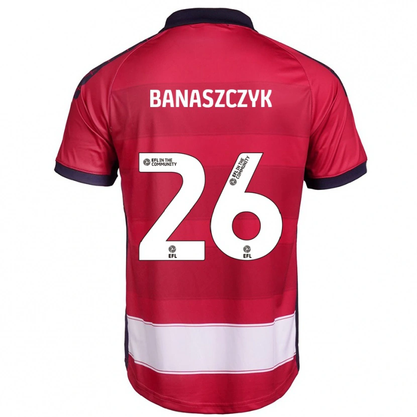 Danxen Hombre Camiseta Natalie Banaszczyk #26 Rojo Blanco 1ª Equipación 2025/26 La Camisa México