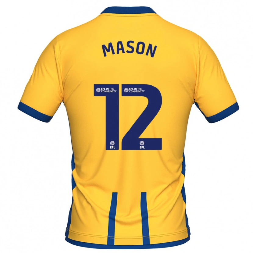 Danxen Hombre Camiseta Owen Mason #12 Amarillo Azul 1ª Equipación 2025/26 La Camisa México