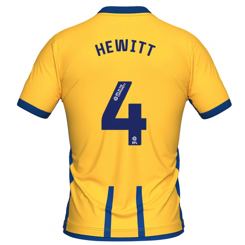 Danxen Hombre Camiseta Elliott Hewitt #4 Amarillo Azul 1ª Equipación 2025/26 La Camisa México