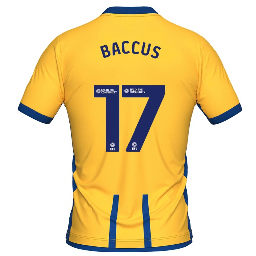 Danxen Hombre Camiseta Keanu Baccus #17 Amarillo Azul 1ª Equipación 2025/26 La Camisa México