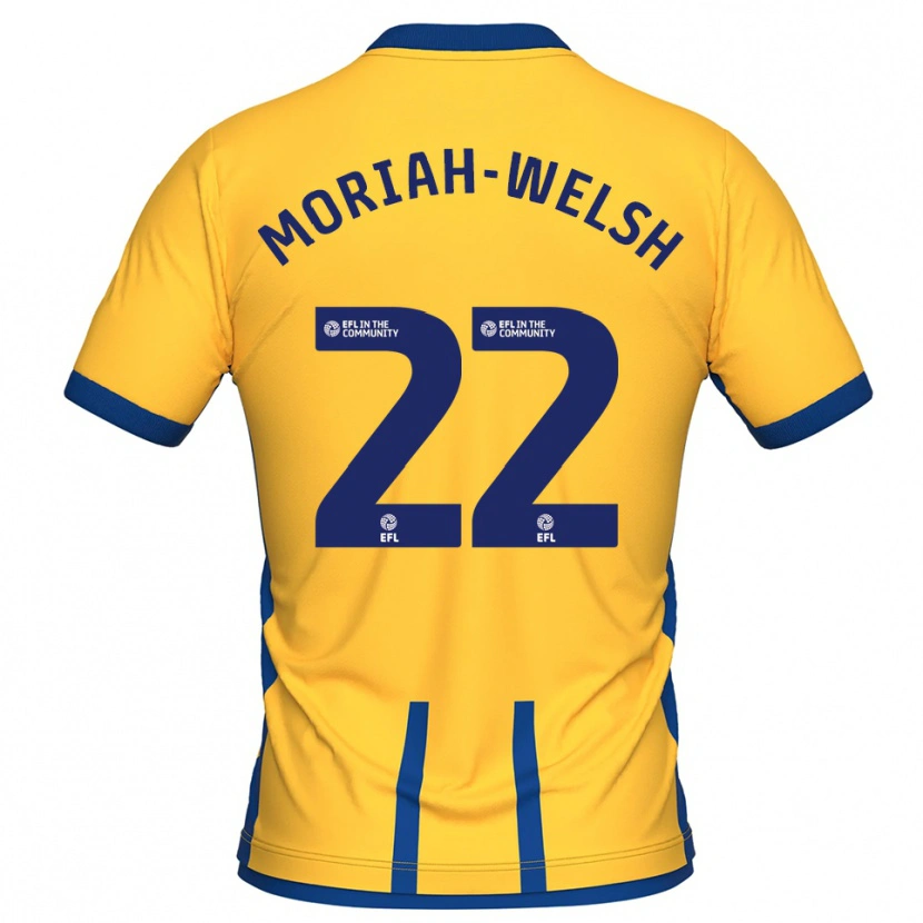 Danxen Hombre Camiseta Nathan Moriah-Welsh #22 Amarillo Azul 1ª Equipación 2025/26 La Camisa México