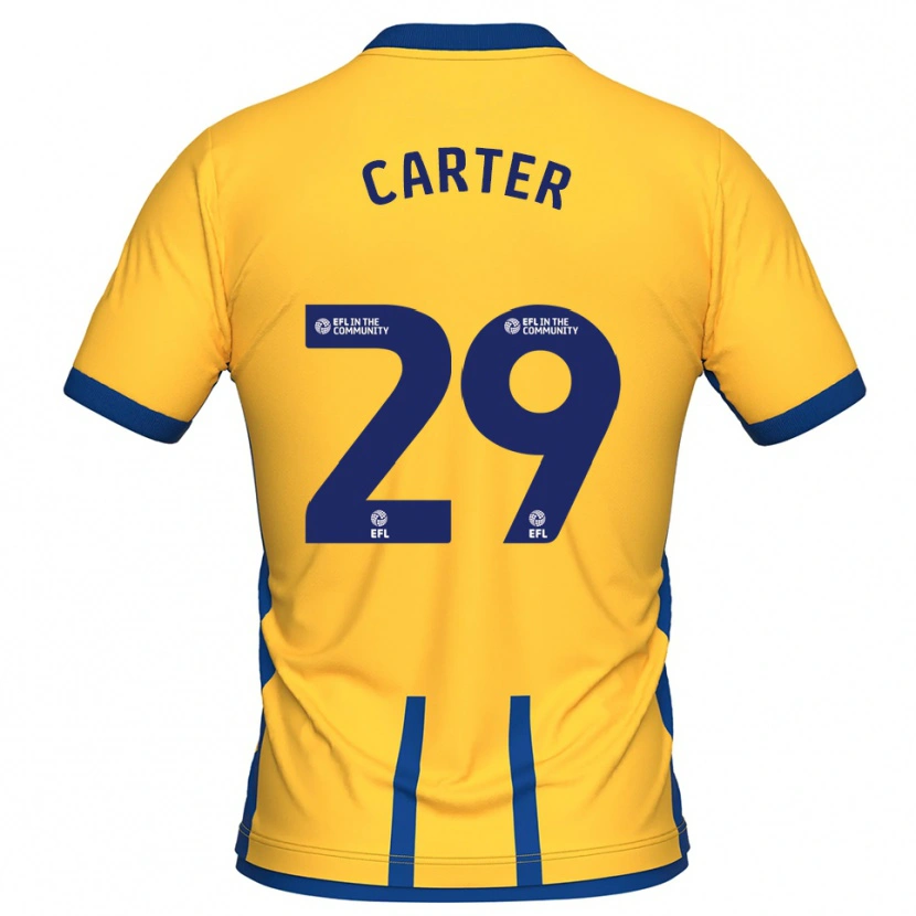 Danxen Hombre Camiseta Charlie Carter #29 Amarillo Azul 1ª Equipación 2025/26 La Camisa México