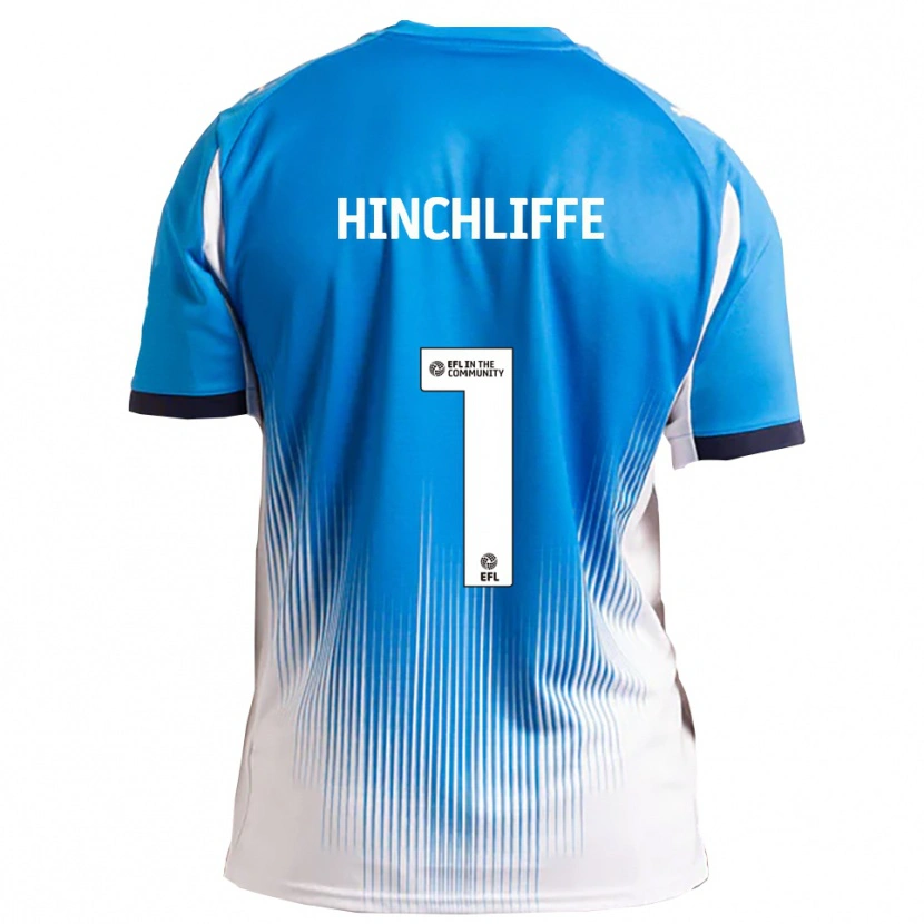 Danxen Hombre Camiseta Ben Hinchliffe #1 Azul Blanco 1ª Equipación 2025/26 La Camisa México