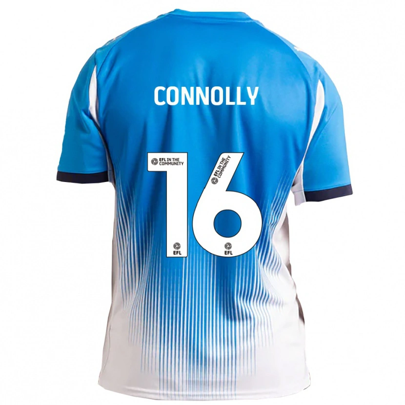 Danxen Hombre Camiseta Callum Connolly #16 Azul Blanco 1ª Equipación 2025/26 La Camisa México