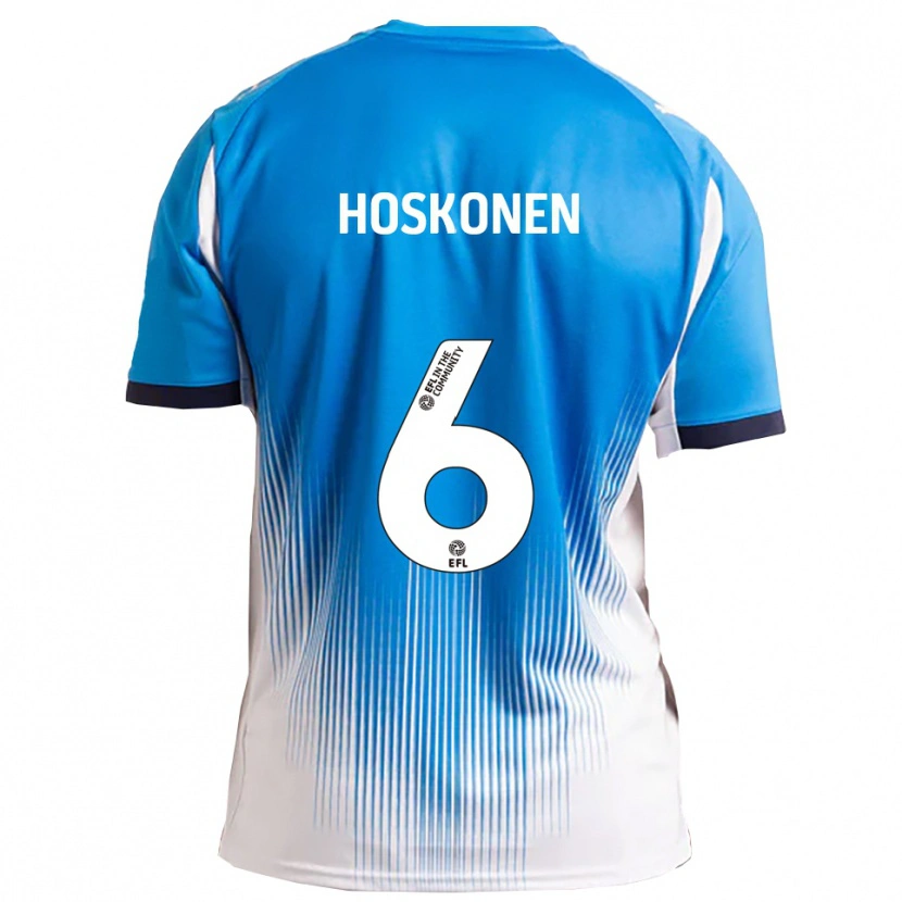 Danxen Hombre Camiseta Arttu Hoskonen #6 Azul Blanco 1ª Equipación 2025/26 La Camisa México