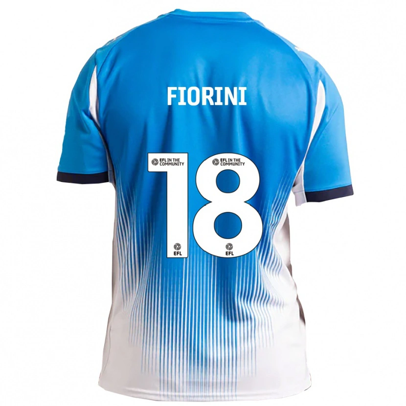 Danxen Hombre Camiseta Lewis Fiorini #18 Azul Blanco 1ª Equipación 2025/26 La Camisa México