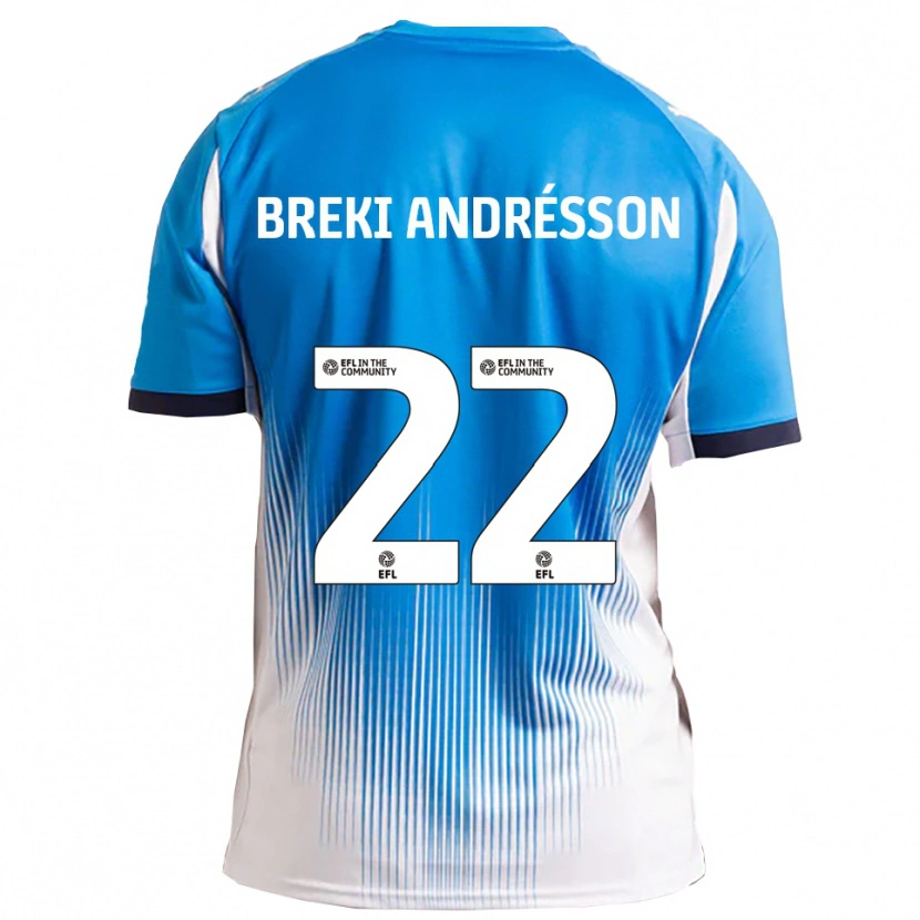 Danxen Hombre Camiseta Benoný Breki Andrésson #22 Azul Blanco 1ª Equipación 2025/26 La Camisa México