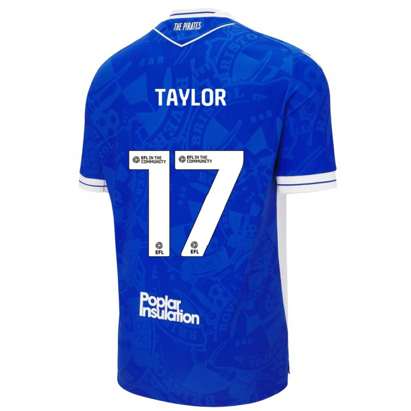 Danxen Hombre Camiseta Connor Taylor #17 Azul Blanco 1ª Equipación 2025/26 La Camisa México