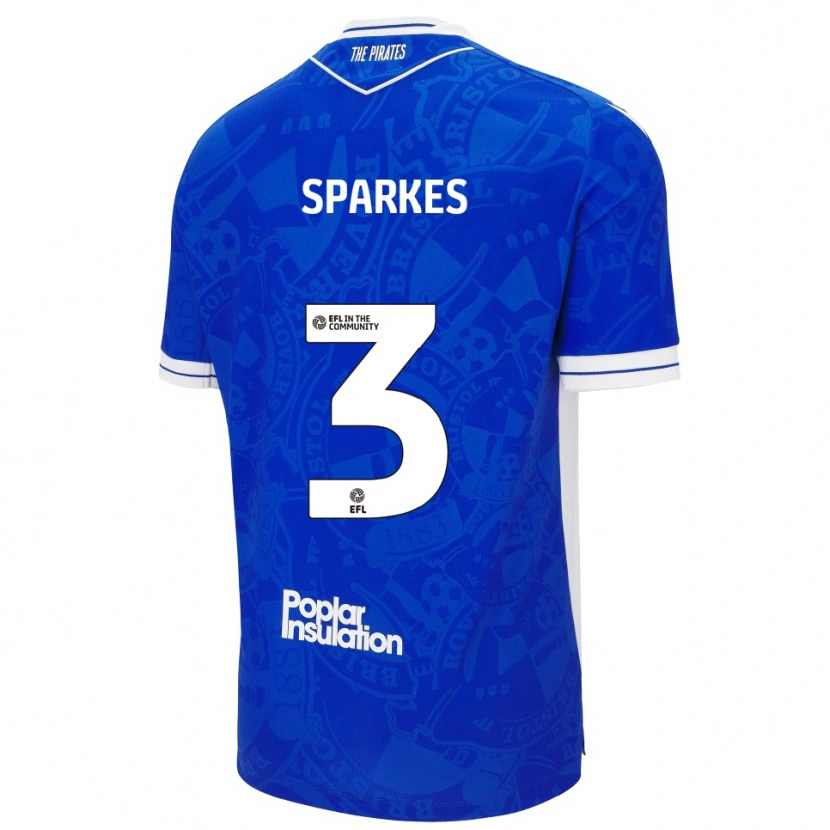 Danxen Hombre Camiseta Jack Sparkes #3 Azul Blanco 1ª Equipación 2025/26 La Camisa México