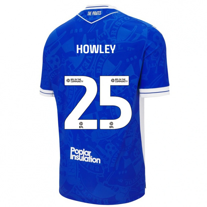 Danxen Hombre Camiseta Ryan Howley #25 Azul Blanco 1ª Equipación 2025/26 La Camisa México