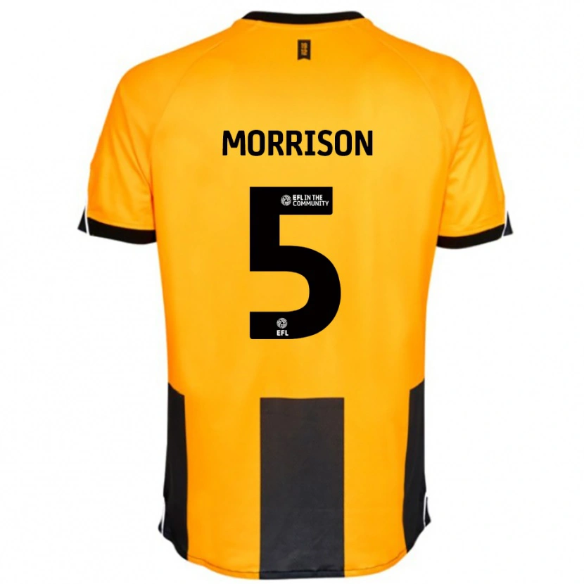 Danxen Hombre Camiseta Michael Morrison #5 Naranja Negro 1ª Equipación 2025/26 La Camisa México