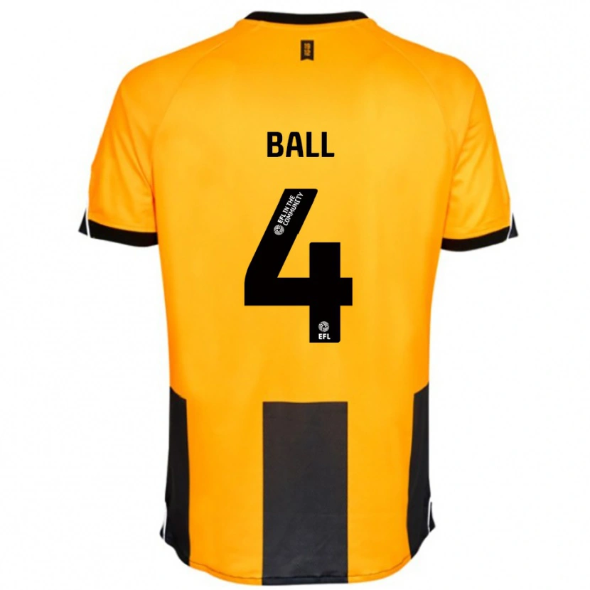 Danxen Hombre Camiseta Dominic Ball #4 Naranja Negro 1ª Equipación 2025/26 La Camisa México