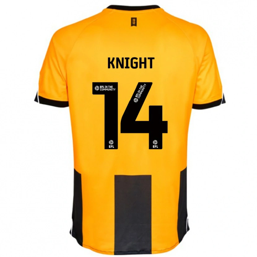 Danxen Hombre Camiseta Ben Knight #14 Naranja Negro 1ª Equipación 2025/26 La Camisa México