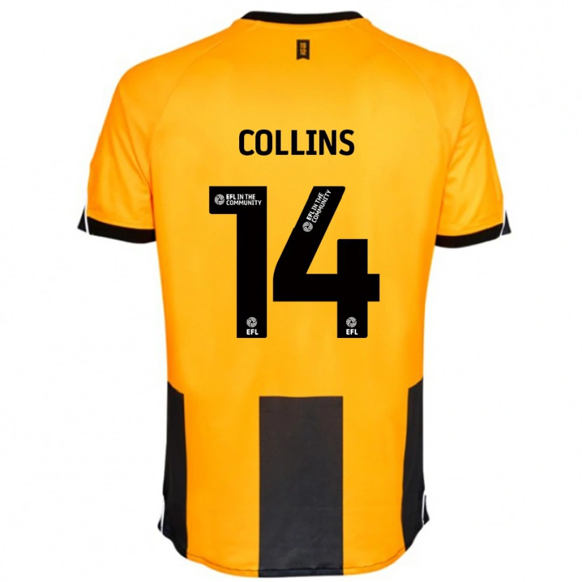 Danxen Hombre Camiseta Natasha Collins #14 Naranja Negro 1ª Equipación 2025/26 La Camisa México