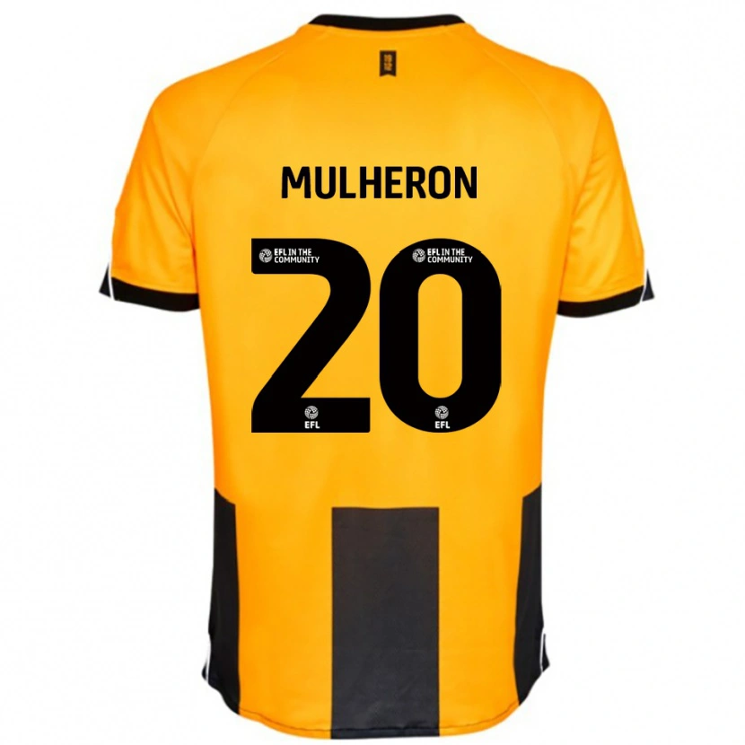 Danxen Hombre Camiseta Bronwyn Mulheron #20 Naranja Negro 1ª Equipación 2025/26 La Camisa México