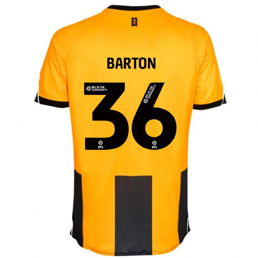 Danxen Hombre Camiseta Dan Barton #36 Naranja Negro 1ª Equipación 2025/26 La Camisa México