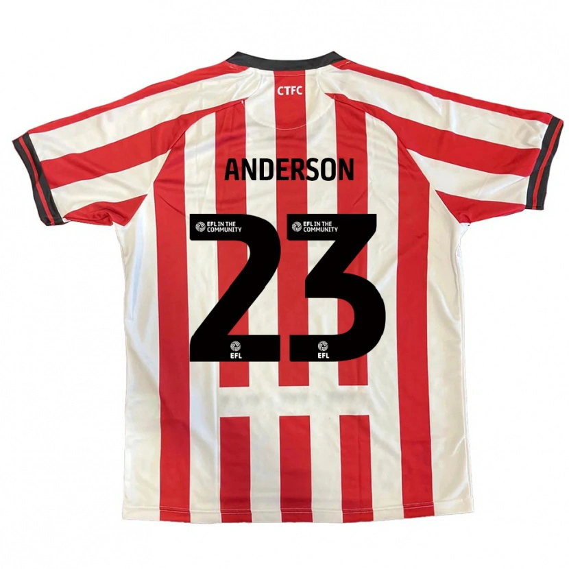 Danxen Hombre Camiseta Taine Anderson #23 Rojo Blanco Negro 1ª Equipación 2025/26 La Camisa México