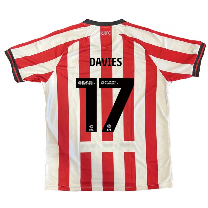 Danxen Hombre Camiseta Annabel Davies #17 Rojo Blanco Negro 1ª Equipación 2025/26 La Camisa México