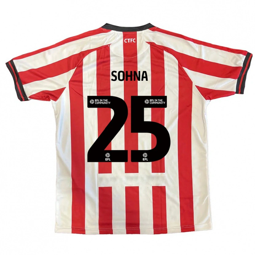 Danxen Hombre Camiseta Harrison Sohna #25 Rojo Blanco Negro 1ª Equipación 2025/26 La Camisa México