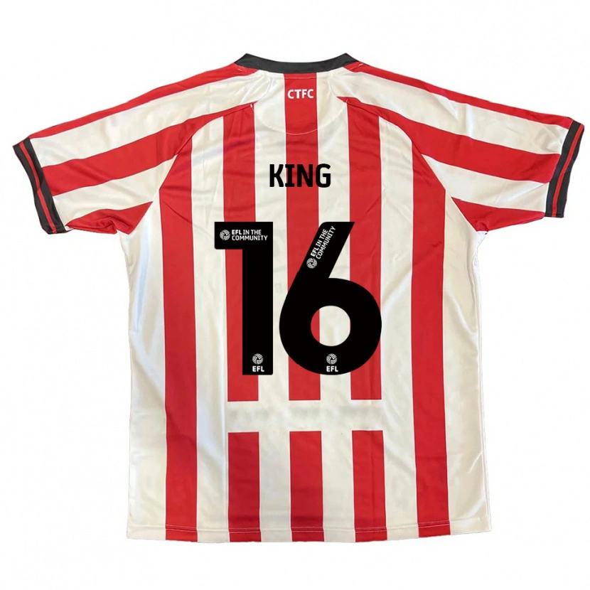Danxen Hombre Camiseta Fred King #16 Rojo Blanco Negro 1ª Equipación 2025/26 La Camisa México
