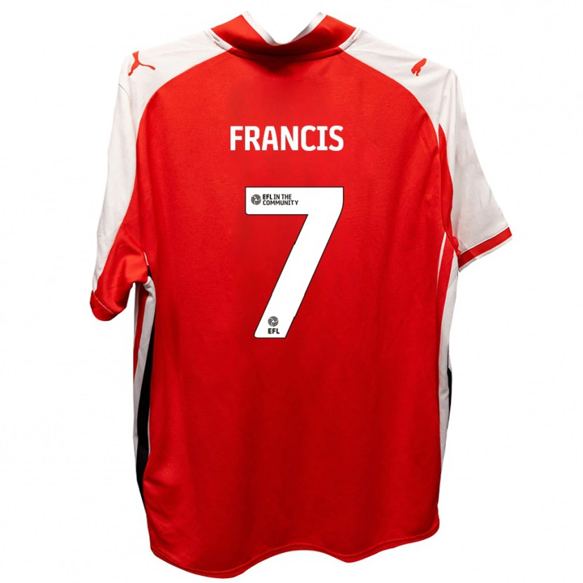 Danxen Hombre Camiseta Dannen Francis #7 Rojo Blanco 1ª Equipación 2025/26 La Camisa México