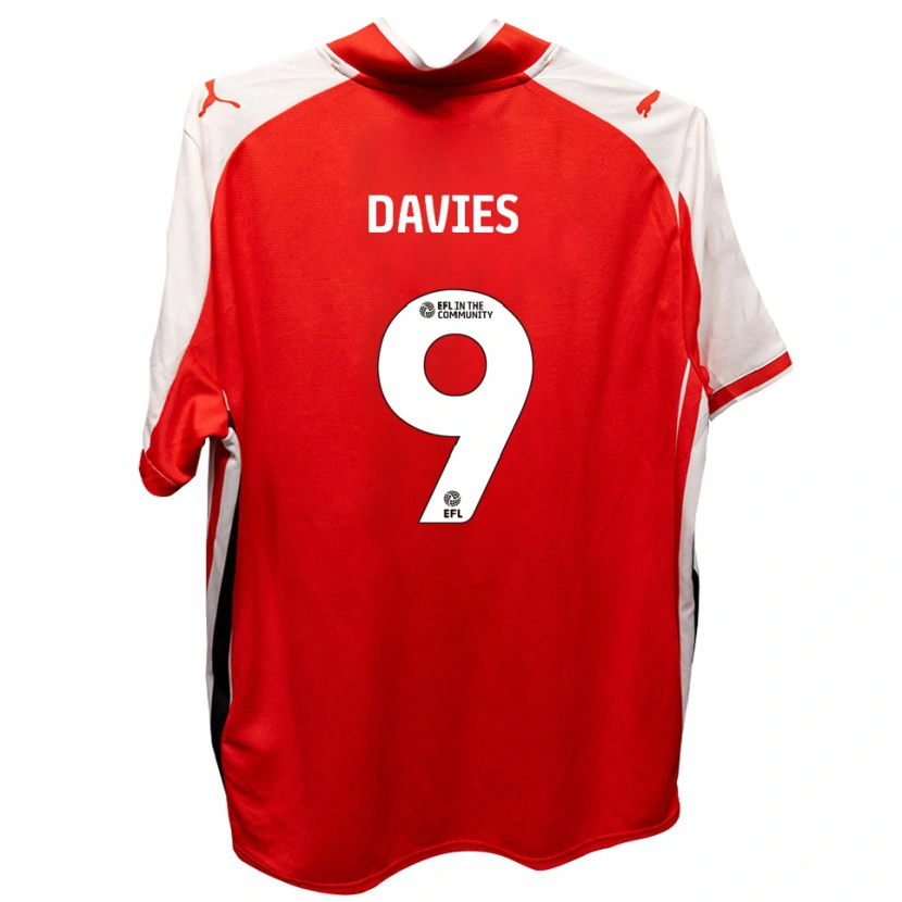 Danxen Hombre Camiseta Will Davies #9 Rojo Blanco 1ª Equipación 2025/26 La Camisa México