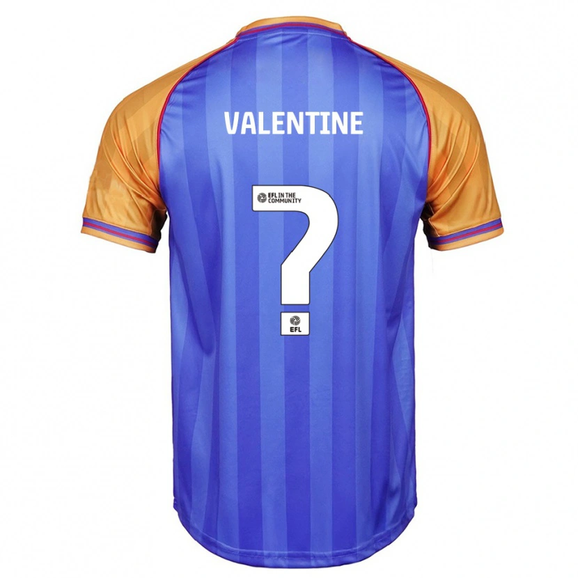 Danxen Hombre Camiseta Jayden Valentine #0 Azul Naranja 1ª Equipación 2025/26 La Camisa México