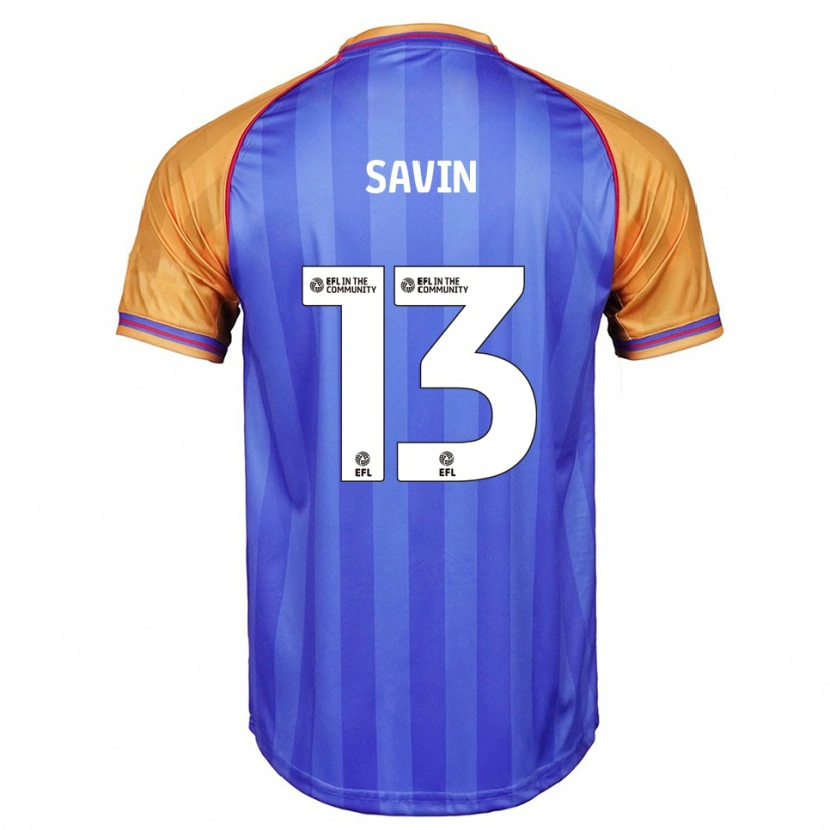 Danxen Hombre Camiseta Toby Savin #13 Azul Naranja 1ª Equipación 2025/26 La Camisa México