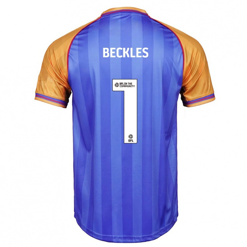 Danxen Hombre Camiseta Frankie Beckles #1 Azul Naranja 1ª Equipación 2025/26 La Camisa México