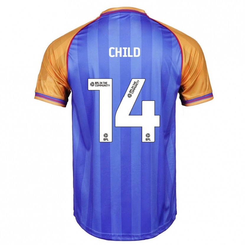 Danxen Hombre Camiseta Zoe Child #14 Azul Naranja 1ª Equipación 2025/26 La Camisa México