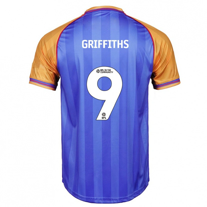 Danxen Hombre Camiseta Zoe Griffiths #9 Azul Naranja 1ª Equipación 2025/26 La Camisa México