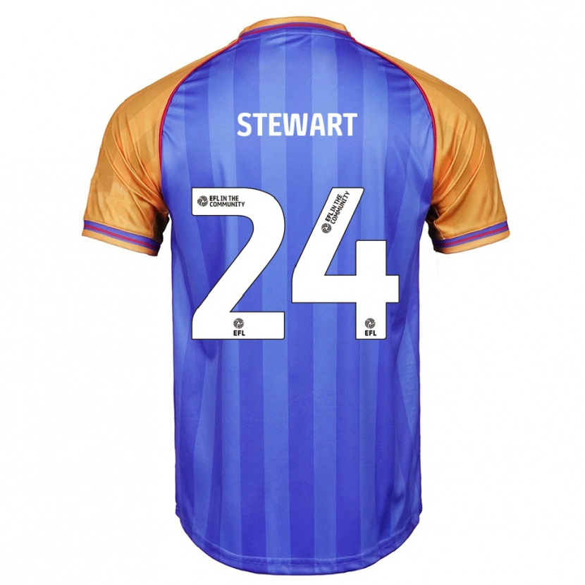Danxen Hombre Camiseta Callum Stewart #24 Azul Naranja 1ª Equipación 2025/26 La Camisa México
