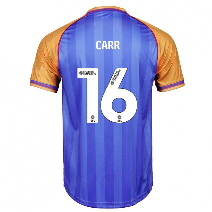 Danxen Hombre Camiseta Jeorgia Carr #16 Azul Naranja 1ª Equipación 2025/26 La Camisa México