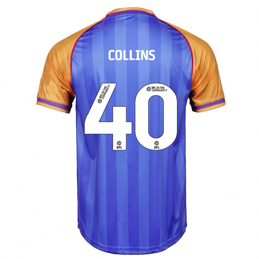 Danxen Hombre Camiseta Jude Collins #40 Azul Naranja 1ª Equipación 2025/26 La Camisa México