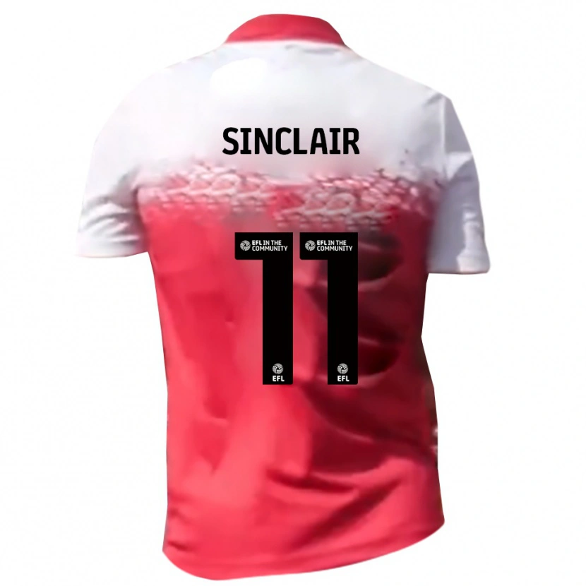 Danxen Hombre Camiseta Isaac Sinclair #11 Rojo Blanco 1ª Equipación 2025/26 La Camisa México